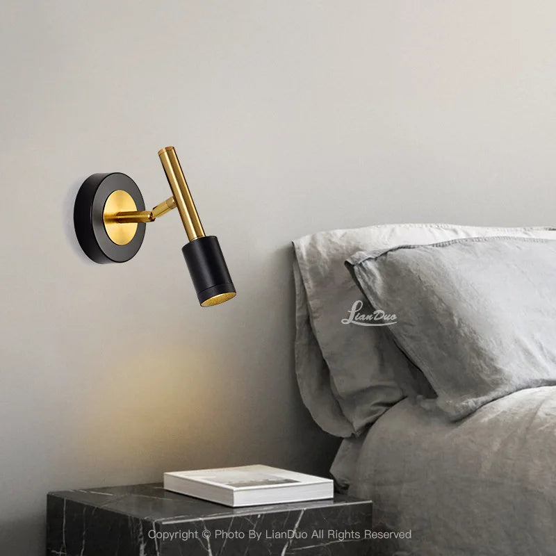 Applique murale tête de lit noir et doré