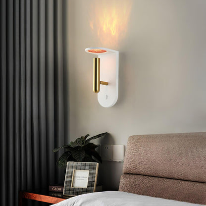 Applique Murale Projecteur De Flammes Blanc