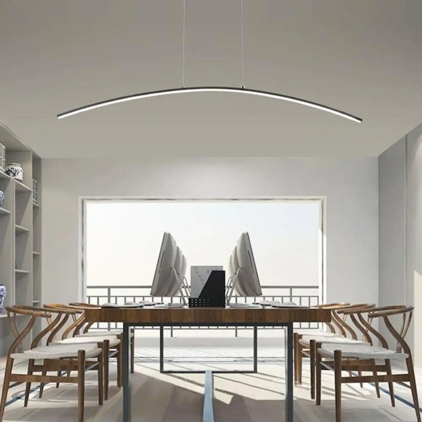 Suspension luminaire cuisine salon design geometrique