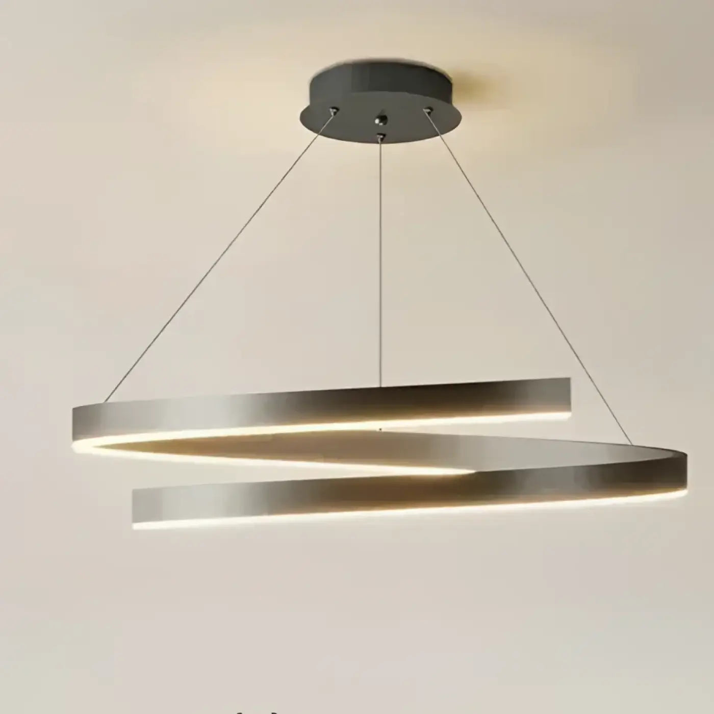 Suspension luminaire salon salle a manger anneaux design