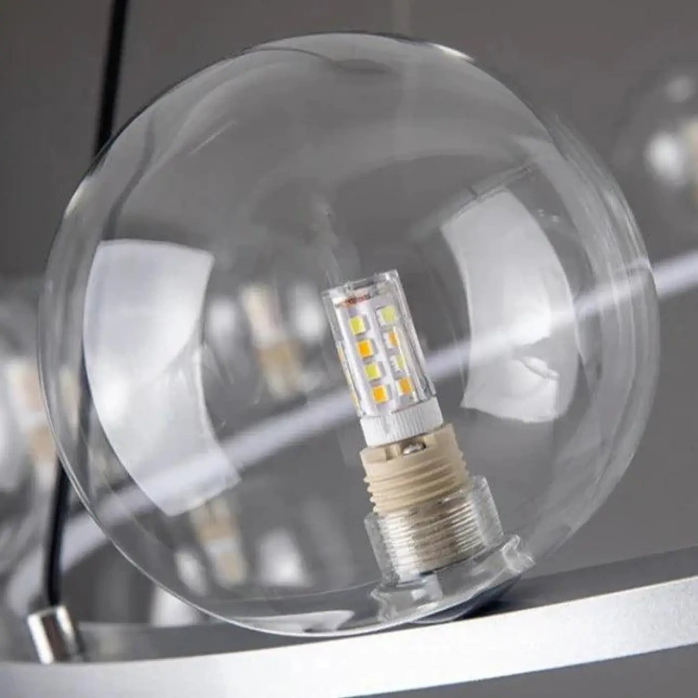 Suspension luminaire salon salle a manger spheres verre